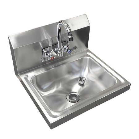 Amgood Stainless Steel Wall Mounted Hand Sink 17in x 15in NSF Certified HAND-SINK HS-17